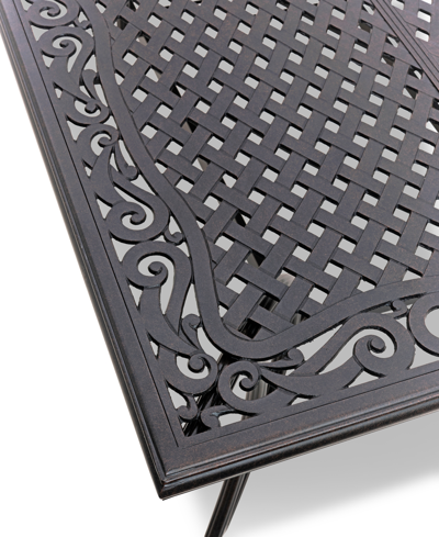 Agio Wythburn Mix And Match 84"x 42" Cast Aluminum Outdoor Dining Table In Pewter Finish