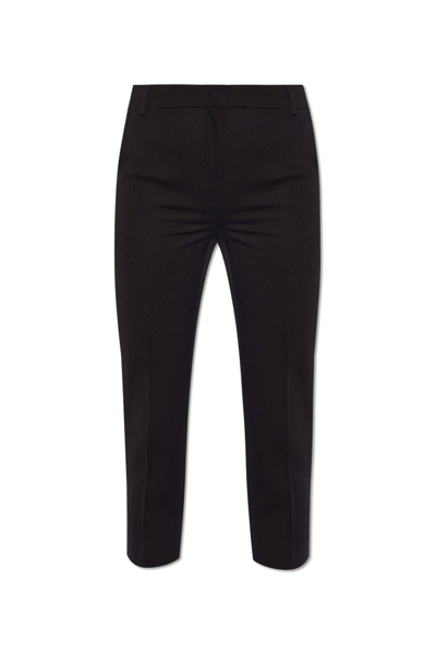 Shop Max Mara Tapered Cropped Trousers In Black