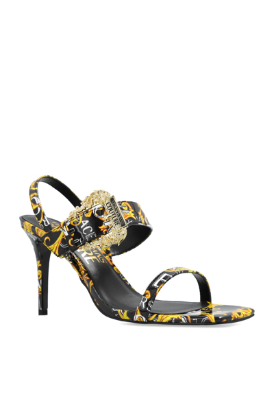 Shop Versace Jeans Couture Heeled Sandals In Black