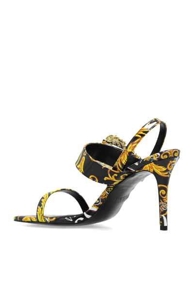 Shop Versace Jeans Couture Heeled Sandals In Black