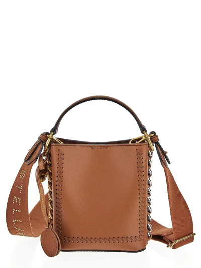 Shop Stella Mccartney Bucket Bag In Brandy
