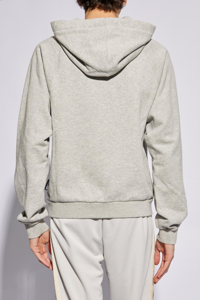 Shop Palm Angels Hoodie With Logo In Grey