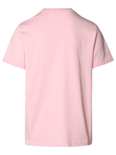 Shop Apc Logo Printed Crewneck T-shirt In Pink