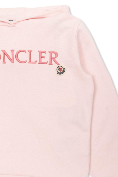 Shop Moncler Logo Embroidered Hoodie