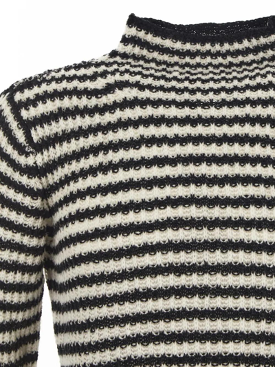 Shop Dries Van Noten Merlyn Striped Sweater In Black