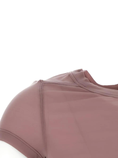 Shop Rick Owens Cropped T-shirt In Light Pink
