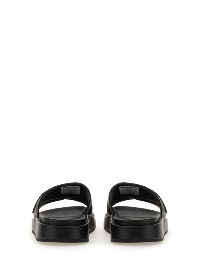 Shop Diesel Slide Sandal In Nero