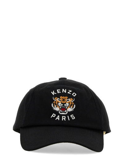 Shop Kenzo Tiger Baseball Hat In Nero