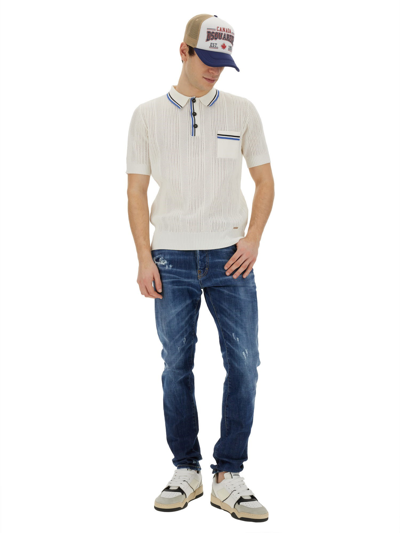 Shop Dsquared2 Knitted Polo. In Multicolor