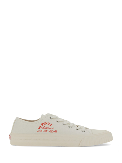 Shop Kenzo Sneaker With Logo In Bianco