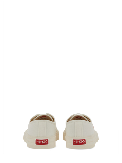 Shop Kenzo Sneaker With Logo In Bianco