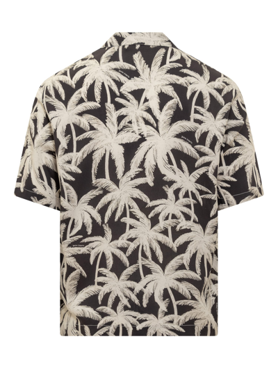 Shop Palm Angels Palms Shirt In Black Off White