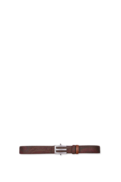 Shop Etro Belts In Marrone