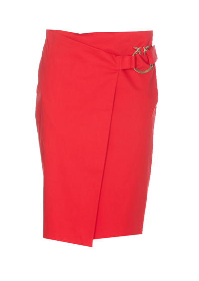 Shop Pinko Eurito Skirt In Red