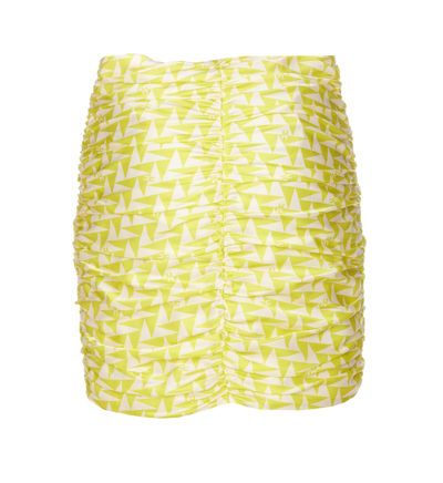 Shop Elisabetta Franchi Mini Skirt In Yellow