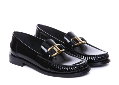 Shop Ferragamo Maryan Loafers In Black