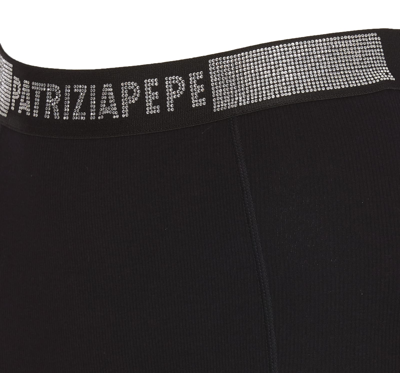 Shop Patrizia Pepe Logo Slip In Black