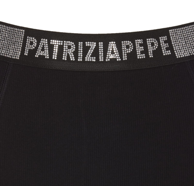 Shop Patrizia Pepe Logo Slip In Black