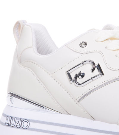 Shop Liu •jo Maxi Wonder Sneakers In White
