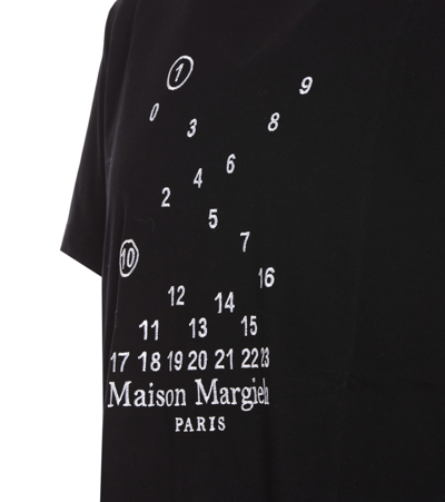 Shop Maison Margiela Mako Cotton T-shirt With Numeric Logo In Black