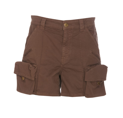 Shop Pinko Porta Shorts In Brown