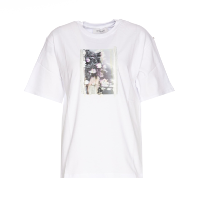 Shop Sportmax Clarion T-shirt In White