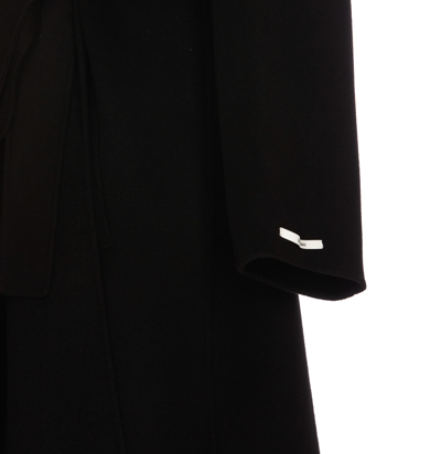 Shop Sportmax Fiore Coat In Black