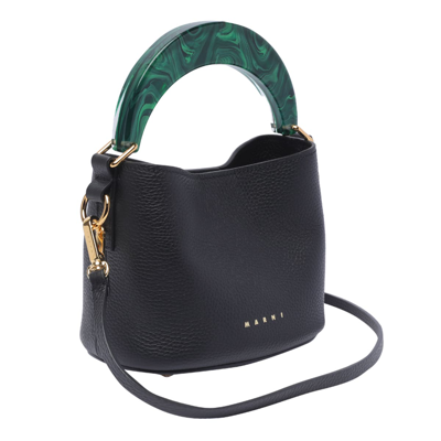 Shop Marni Mini Venice Bucket Bag In Black
