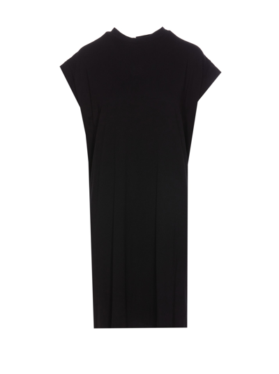 Shop Mm6 Maison Margiela Double Layer Dress In Black