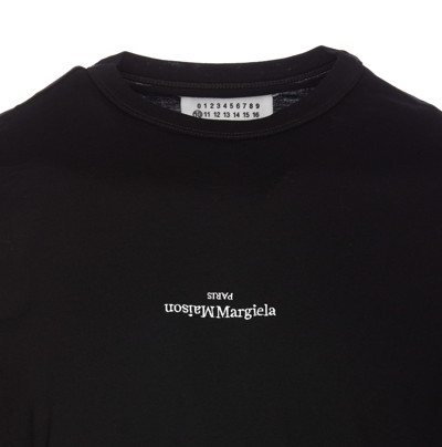 Shop Maison Margiela Distorted Logo T-shirt In Black
