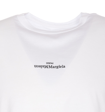 Shop Maison Margiela Distorted Logo T-shirt In White