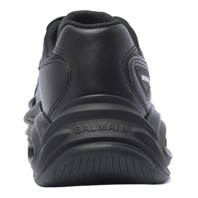 Shop Balmain Run-low Sneakers In Black