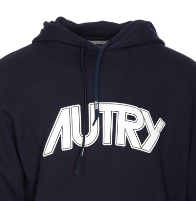 Shop Autry Logo Hoodie In Blue