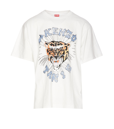 Shop Kenzo Drawn Varisty T-shirt In White