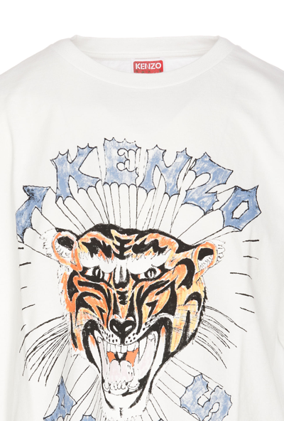 Shop Kenzo Drawn Varisty T-shirt In White