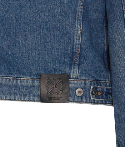 Shop Off-white Denim Regular Jacket In Blue