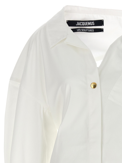 Shop Jacquemus La Mini Robe Chemise Dress In White