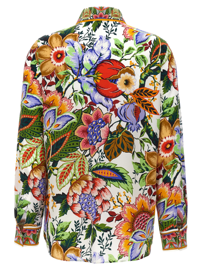Shop Etro Floral Print Shirt In Multicolor