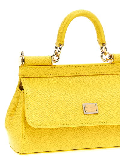 Shop Dolce & Gabbana Sicily Small Handbag In Yellow