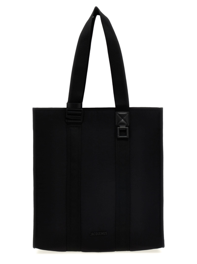 Shop Jacquemus Le Cabas Cuerda Shopping Bag In Black