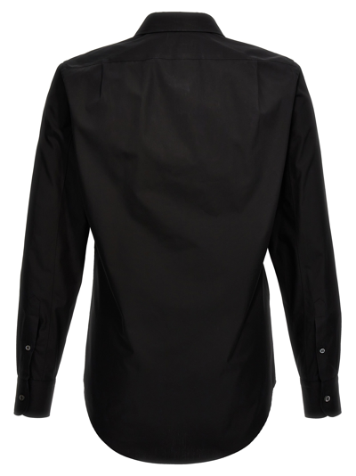 Shop Alexander Mcqueen Embroidered Collar Shirt In Black