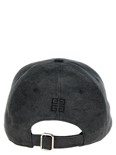 Shop Givenchy Logo Embroidery Baseball Cap In Gray