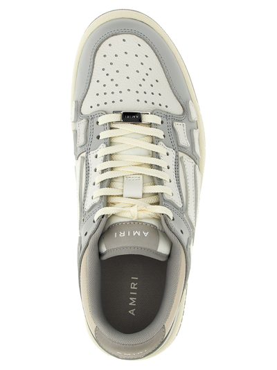 Shop Amiri Skel Top Low Sneakers In Gray