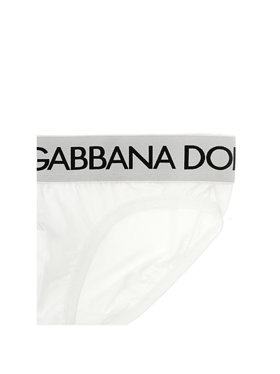 Shop Dolce & Gabbana Midi Briefs In White/black