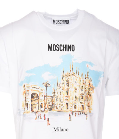 Shop Moschino Archive Print T-shirt In White