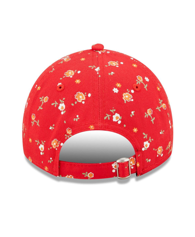 Shop New Era Women's  Red Tampa Bay Buccaneers Floral 9twenty Adjustable Hat