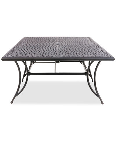 Shop Agio Wythburn Mix And Match 84" X 60" Cast Aluminum Outdoor Dining Table In Bronze Finish