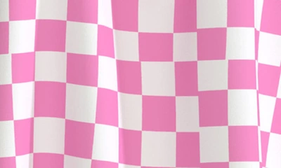 Shop Kensie Lace Strap Boxer Pajamas In Pink Check