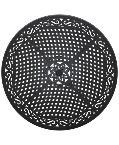 Agio Wythburn Mix And Match 60" Round Cast Aluminum Outdoor Dining Table In Pewter Finish