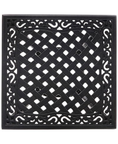 Agio Wythburn Mix And Match 20" Square Cast Aluminum Outdoor End Table In Pewter Finish